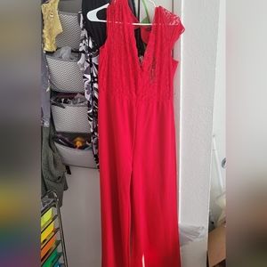 Red pants suit XL